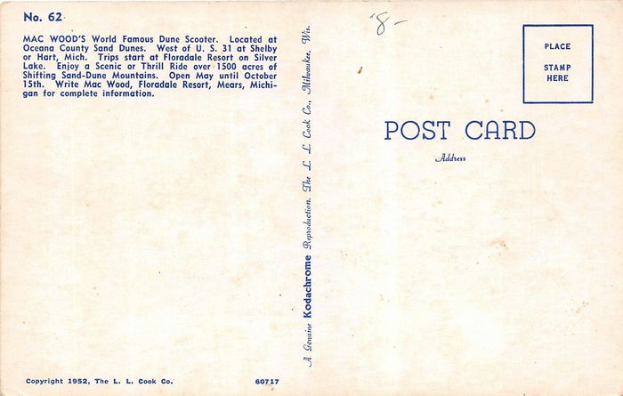 Mac Woods Dune Rides - Postcard (newer photo)